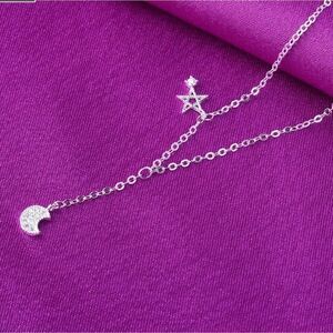 Moon & Star Pendant Necklace